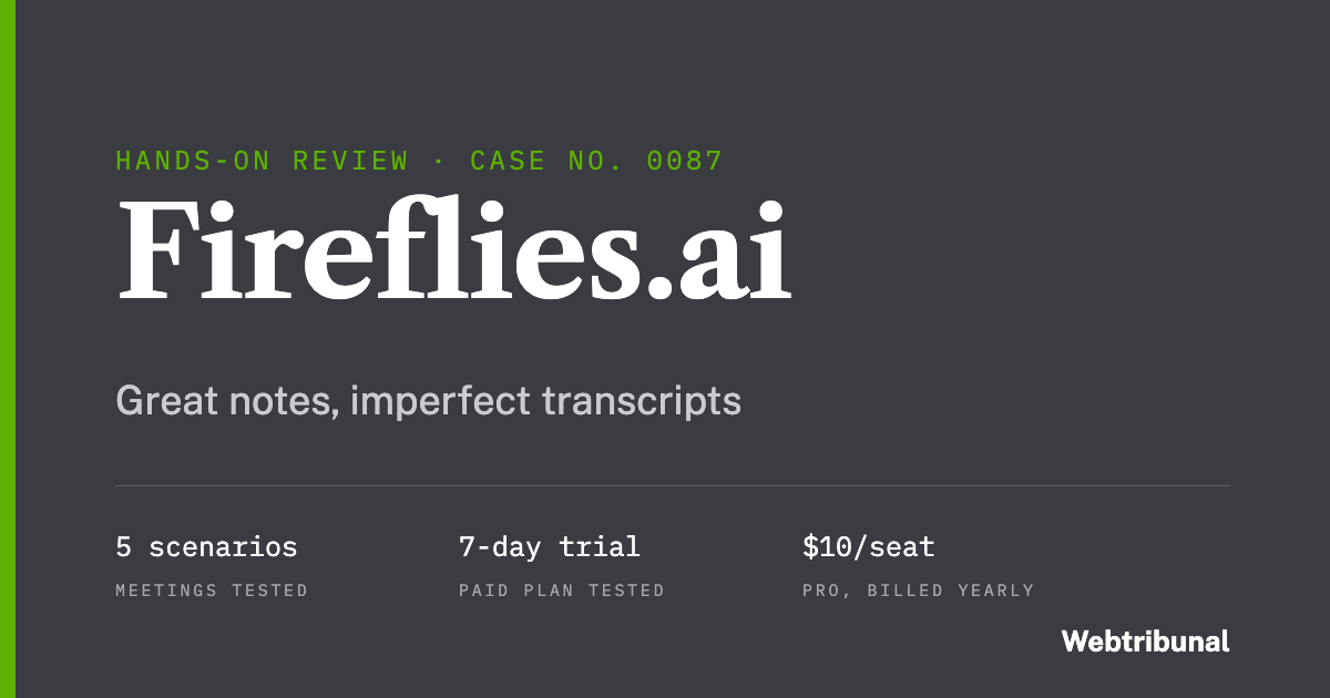 Fireflies.ai hands-on review